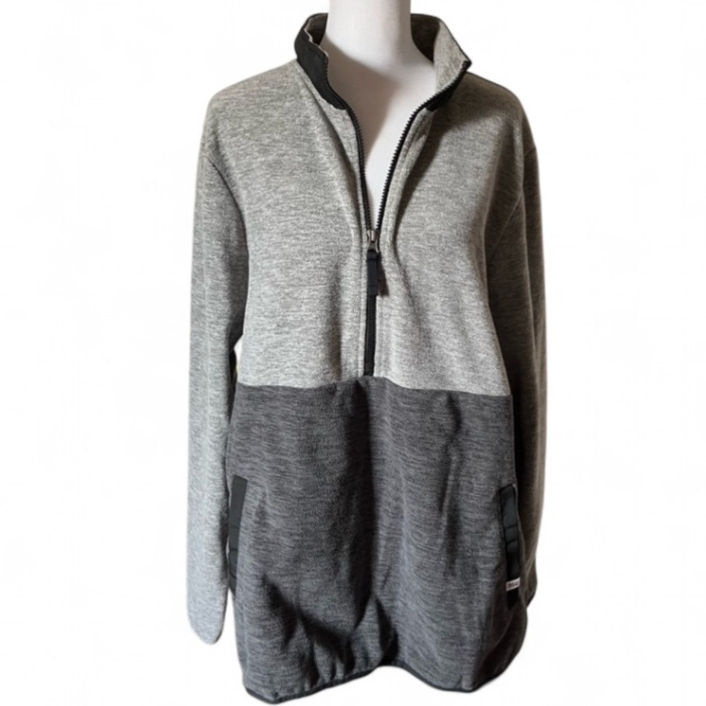DSG Everyday Colorblock Heather Polar Fleece 1/2 Zip Pullover Jacket size Large